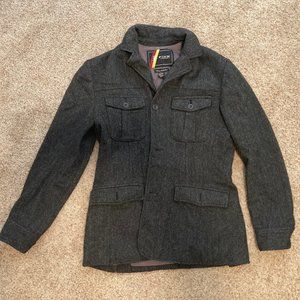 Fink Clothing “Clothing For Gentlemen” Size Medium Grey Wool Coat